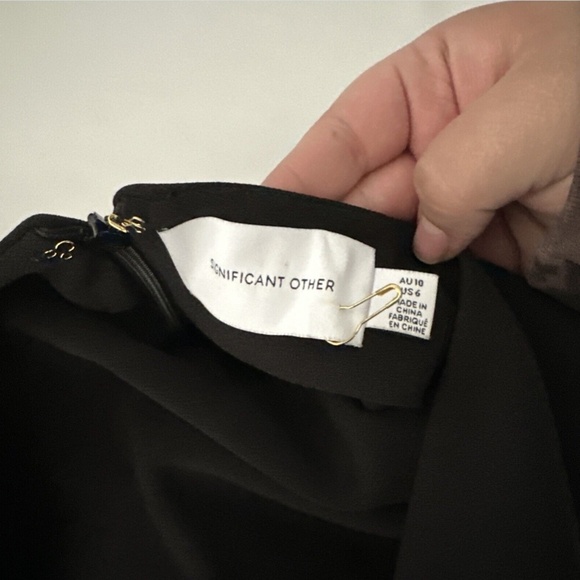 NEW $268 SIGNIFICANT OTHER [ 6 US ]‎ Ezra Asymmetrical Maxi Dress Gown Black - Picture 5 of 14